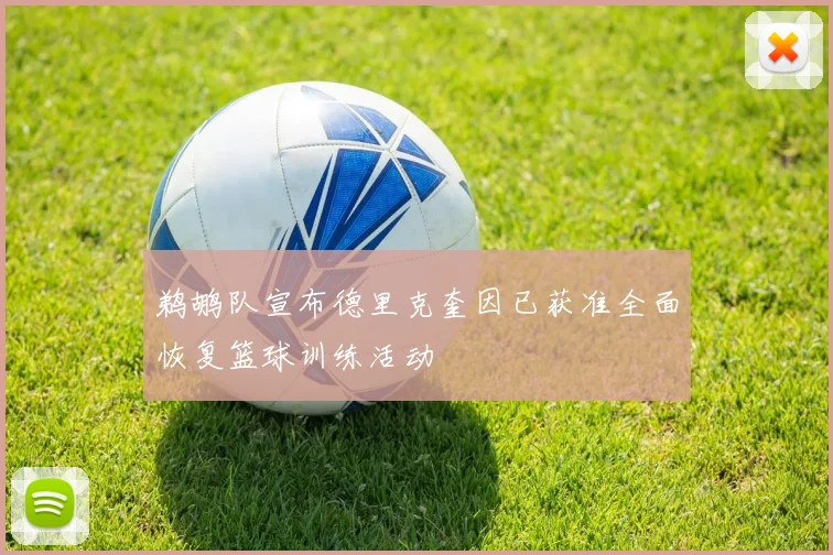 鹈鹕队宣布德里克奎因已获准全面恢复篮球训练活动